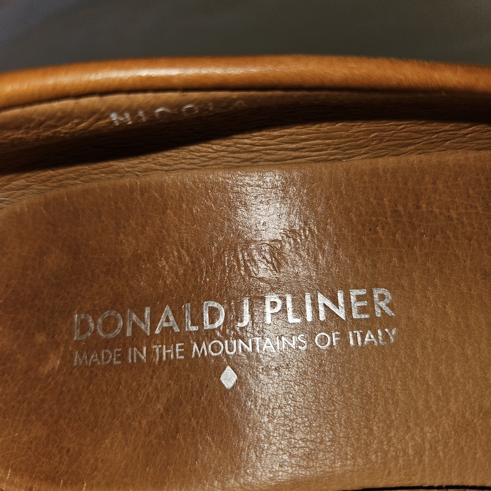 Donald J Pliner Men's Loafers Nicola Men's Size 10 Italian Leather Dress Shoes - Picture 9 of 11